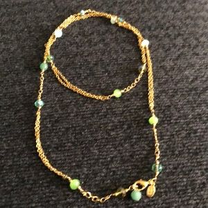 Cookie Lee goldtone necklace with beads